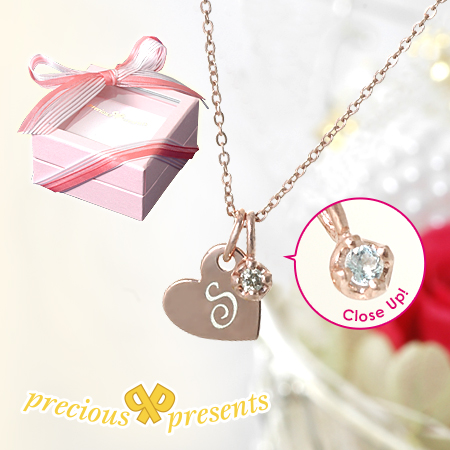 >PRECIOUS PRESENTS 3wayイニシャルチャームペンダント