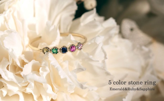 me.luxe 5color華奢リング