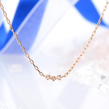 LA PUREZZA別注ピンクダイヤモンドネックレス
