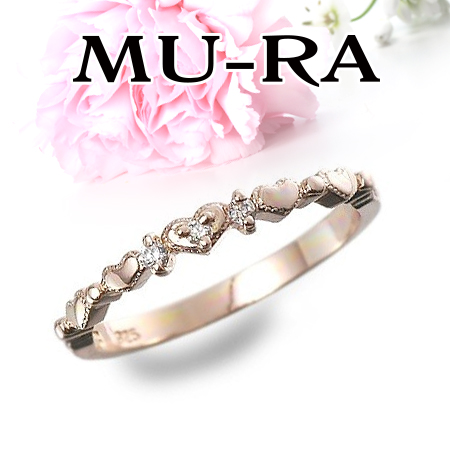 MU-RA ハート＆ダイヤモンドリング